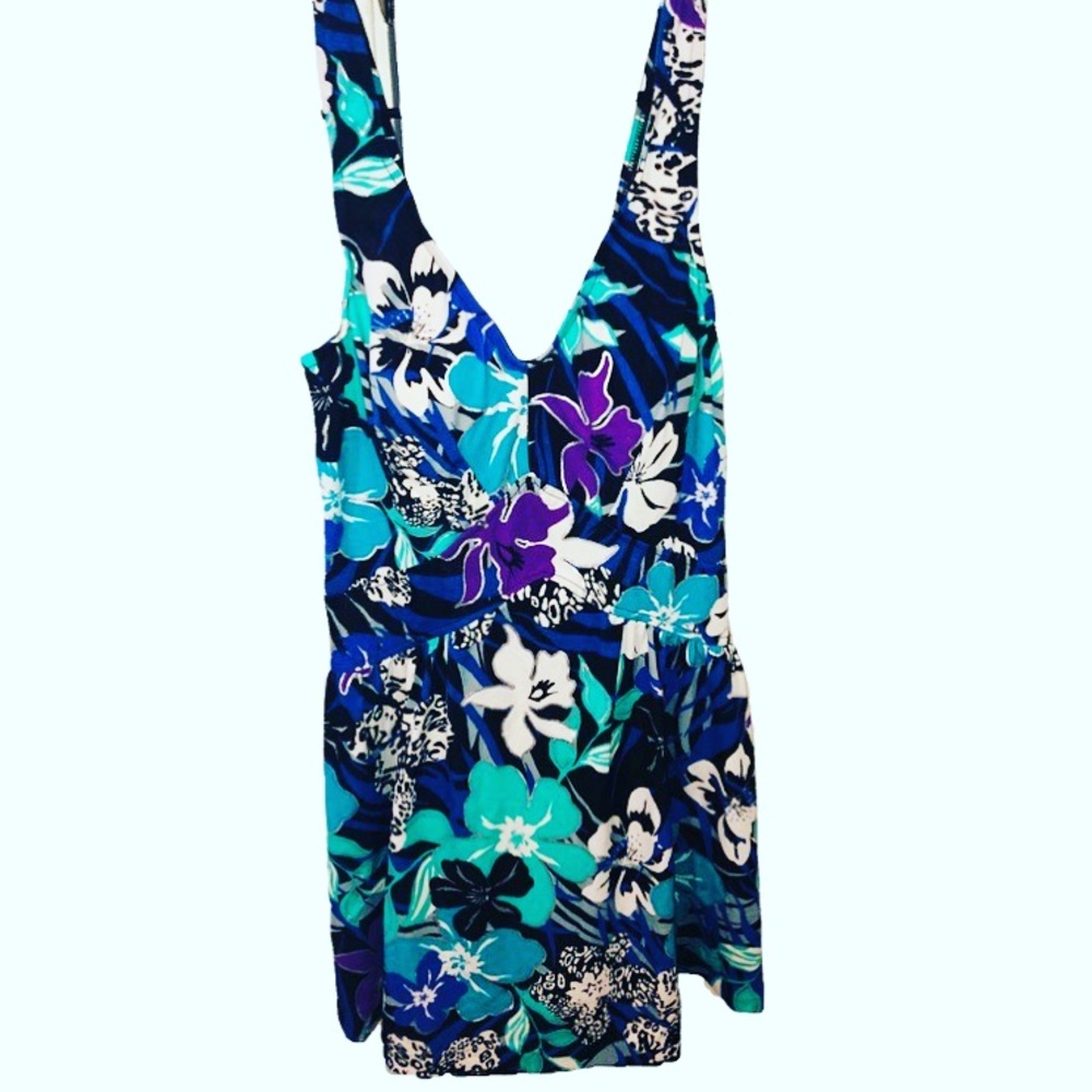 NWOT Rose Marie Reid Floral One-Piece Swim Dress